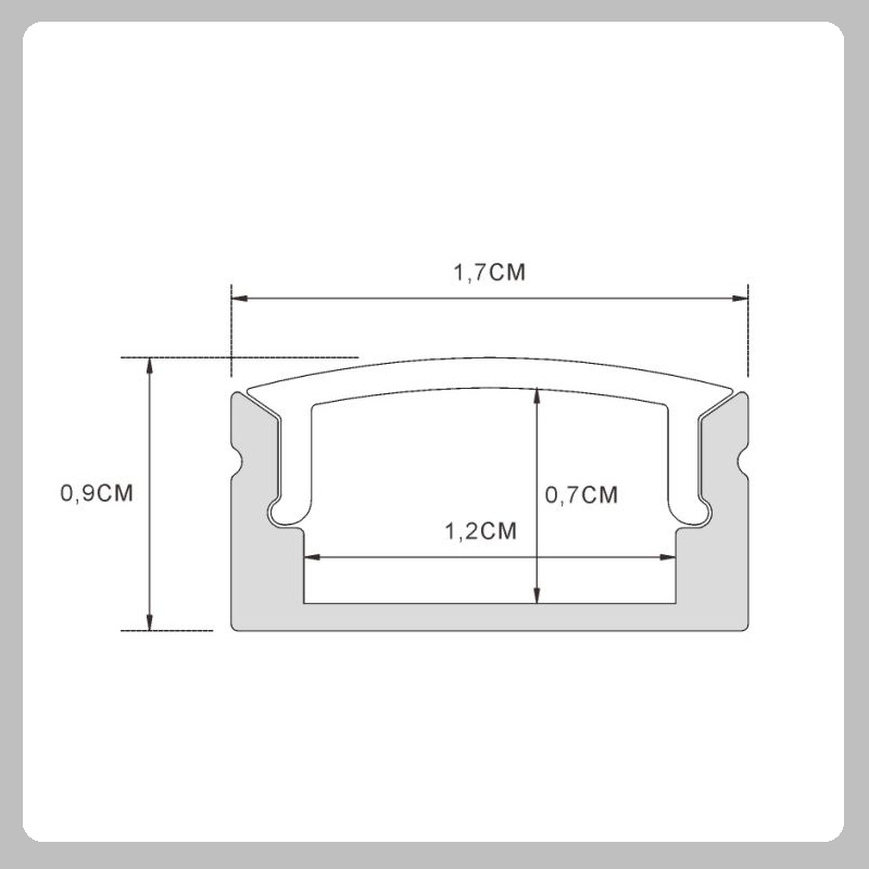 VPLS-1018 Perfil LED de Sobrepor Vichenza