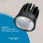 Módulo LED COB com refletor facetado